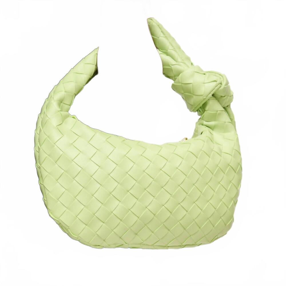 NEW URBAN EXPRESSIONS women's lizbeth woven knot clutch in pistachio